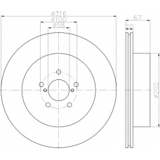 MDC1880 MINTEX Тормозной диск