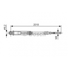 1 987 477 289 BOSCH Трос, стояночная тормозная система