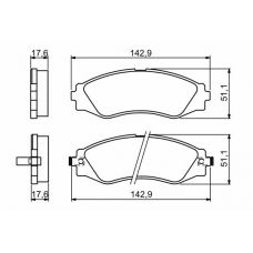 0 986 494 173 BOSCH Комплект тормозных колодок, дисковый тормоз