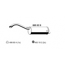 695039 ERNST Глушитель выхлопных газов конечный