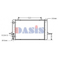 090350N AKS DASIS Радиатор, охлаждение двигателя