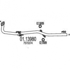 01.13980 MTS Труба выхлопного газа