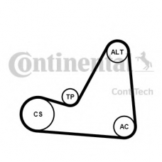 6PK1070K3 CONTITECH Поликлиновой ременный комплект