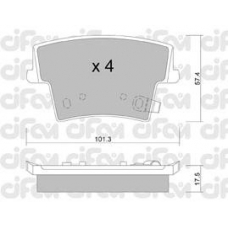 822-718-0 CIFAM Комплект тормозных колодок, дисковый тормоз