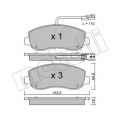 22-0898-0 METELLI Комплект тормозных колодок, дисковый тормоз