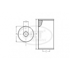 SC 7038 P SCT Топливный фильтр