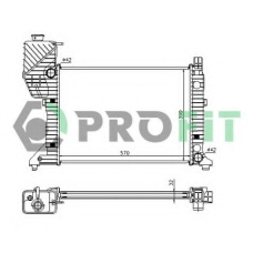 PR 3546A3 PROFIT Радиатор, охлаждение двигателя