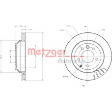 6110434 METZGER Тормозной диск