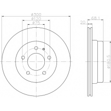 8DD 355 101-771 HELLA PAGID Тормозной диск