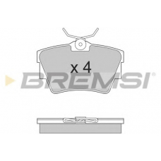 BP2866 BREMSI Комплект тормозных колодок, дисковый тормоз