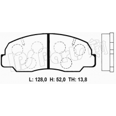 IBD-1601 IPS Parts Комплект тормозных колодок, дисковый тормоз