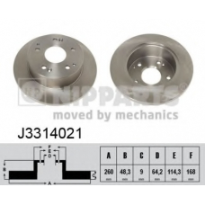 J3314021 NIPPARTS Тормозной диск