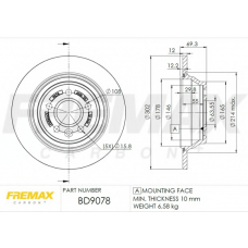 BD-9078 FREMAX Тормозной диск