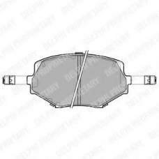 LP1074 DELPHI Комплект тормозных колодок, дисковый тормоз