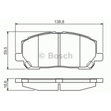 0 986 495 126 BOSCH Комплект тормозных колодок, дисковый тормоз