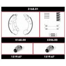 3168.01 REMSA Комплект тормозов, барабанный тормозной механизм