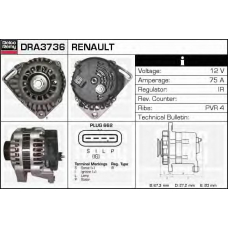 DRA3736N DELCO REMY Генератор