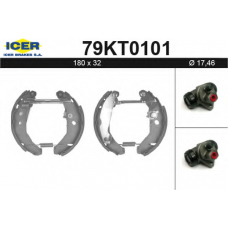 79KT0101 ICER Комплект тормозных колодок