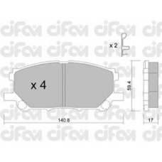 822-618-0 CIFAM Комплект тормозных колодок, дисковый тормоз