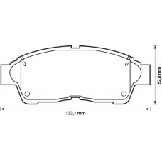 572333B BENDIX Комплект тормозных колодок, дисковый тормоз