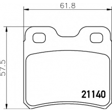 N-326 COBREQ Комплект тормозных колодок, дисковый тормоз