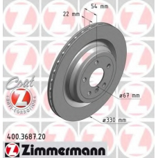 400.3687.20 ZIMMERMANN Тормозной диск