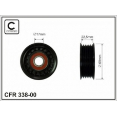 338-00 CAFFARO Натяжной ролик, поликлиновой  ремень