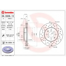 09.5509.1X BREMBO Тормозной диск