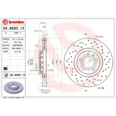 09.8690.1X BREMBO Тормозной диск