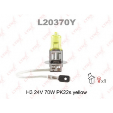 L20370Y LYNX L20370y лампа галогеновая h3 24v 70w pk22s yellow