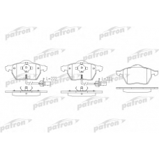 PBP1495 PATRON Комплект тормозных колодок, дисковый тормоз