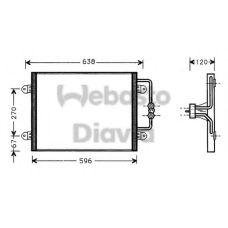 82D0225140A WEBASTO Конденсатор, кондиционер