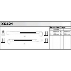 XC421 QUINTON HAZELL Комплект проводов зажигания