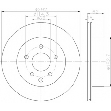 8DD 355 112-391 HELLA PAGID Тормозной диск