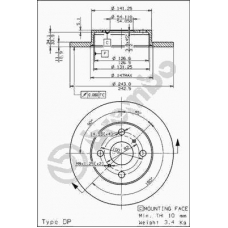 08.3110.10 BREMBO Тормозной диск