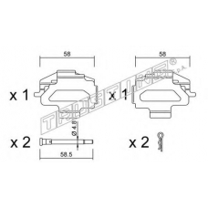 KIT.067 TRUSTING Комплектующие, колодки дискового тормоза