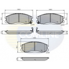 CBP3938 COMLINE Комплект тормозных колодок, дисковый тормоз