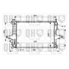 QER2584 QUINTON HAZELL Радиатор, охлаждение двигателя