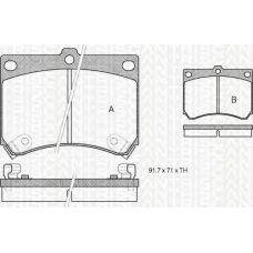 8110 50186 TRIDON Brake pads - front