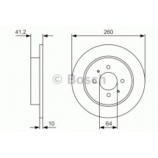 0 986 479 U75 BOSCH Тормозной диск