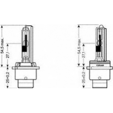 66250 OSRAM Лампа накаливания, фара дальнего света; лампа нака