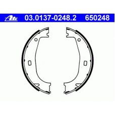 03.0137-0248.2 ATE Комплект тормозных колодок, стояночная тормозная с