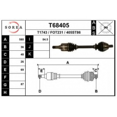 T68405 EAI Приводной вал