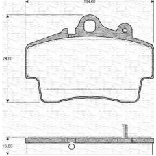 363702160380 MAGNETI MARELLI Комплект тормозных колодок, дисковый тормоз