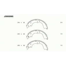 J3502065 NIPPARTS Комплект тормозных колодок
