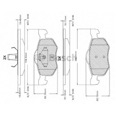 F 03B 150 080 BOSCH Комплект тормозных колодок, дисковый тормоз