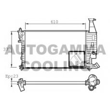 101175 AUTOGAMMA Радиатор, охлаждение двигателя