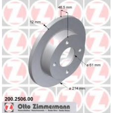 200.2506.00 ZIMMERMANN Тормозной диск