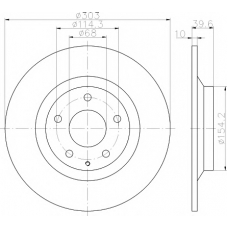 MDC2388 MINTEX Тормозной диск