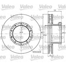 187049 VALEO Тормозной диск